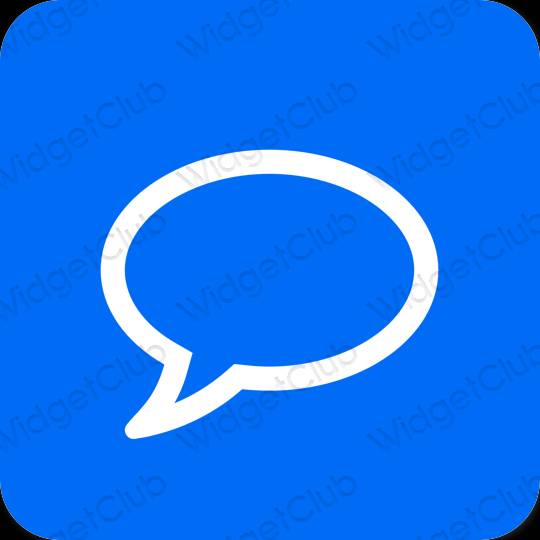 Estetisk blå Messages app ikoner
