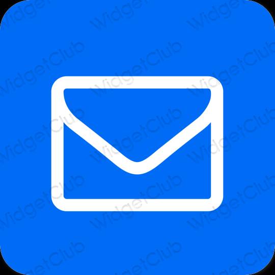 Αισθητικός μπλε νέον Gmail εικονίδια εφαρμογών