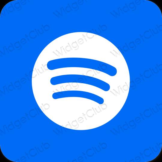 Thẩm mỹ màu xanh da trời Spotify biểu tượng ứng dụng