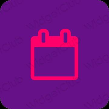 Æstetisk lilla Calendar app ikoner