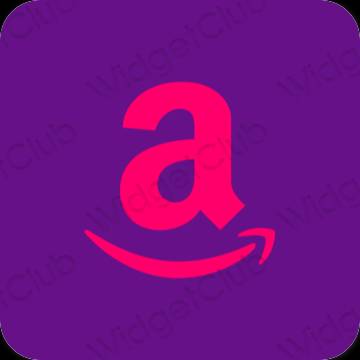 Estetik ungu Amazon ikon aplikasi
