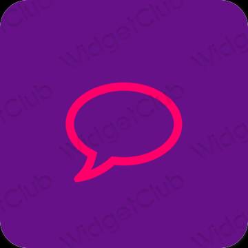 Ästhetisch Violett Messages App-Symbole