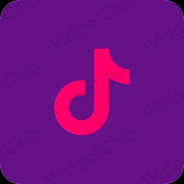 미적인 보라색 TikTok 앱 아이콘