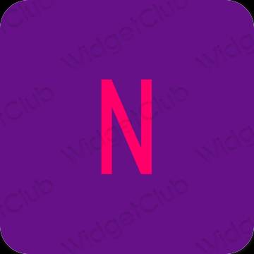 审美的 紫色的 Netflix 应用程序图标