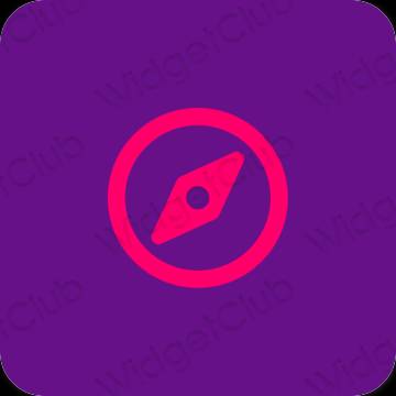 Estetic Violet Safari pictogramele aplicației