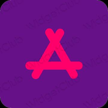 審美的 紫色的 AppStore 應用程序圖標