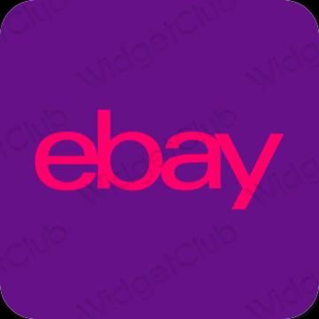 เกี่ยวกับความงาม สีม่วง eBay ไอคอนแอพ