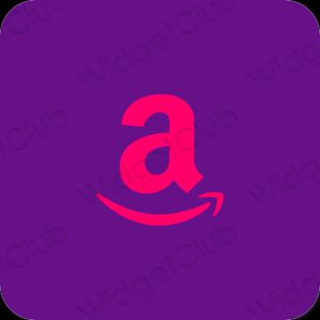 Thẩm mỹ màu tím Amazon biểu tượng ứng dụng