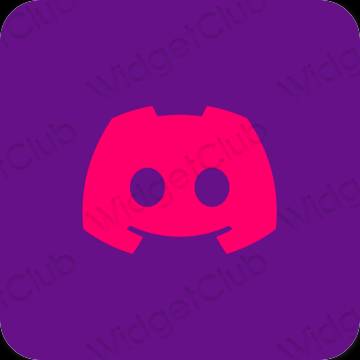 Estético púrpura discord iconos de aplicaciones