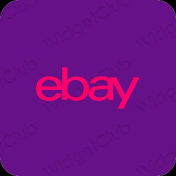 Esteetiline lilla eBay rakenduste ikoonid