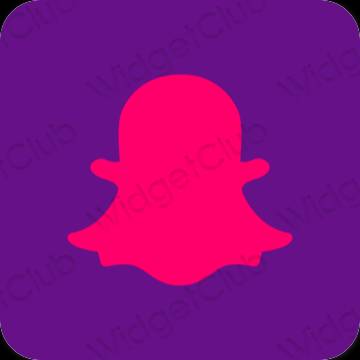 Estético púrpura snapchat iconos de aplicaciones