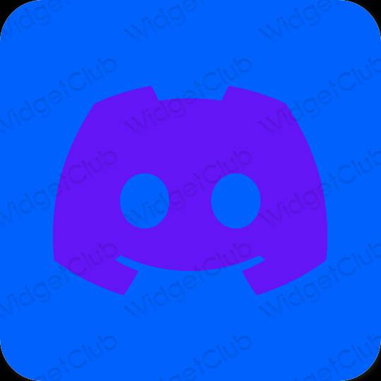 Ästhetisch neonblau discord App-Symbole