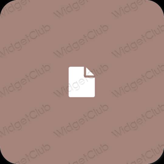 Estetico Marrone Notes icone dell'app