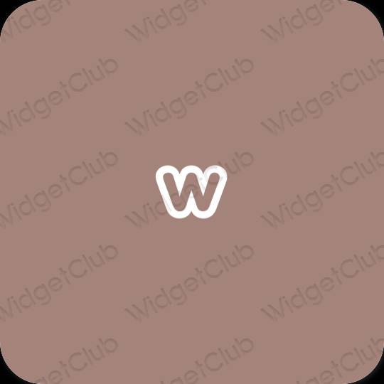 Esztétika barna Weebly alkalmazás ikonok