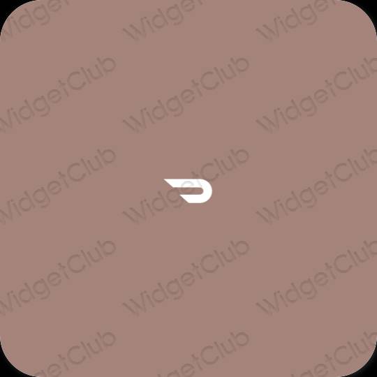 Stijlvol bruin Doordash app-pictogrammen