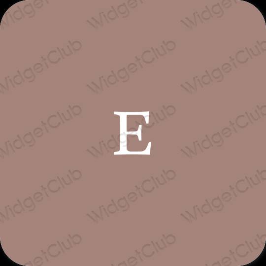 Estetické hnedá Etsy ikony aplikácií