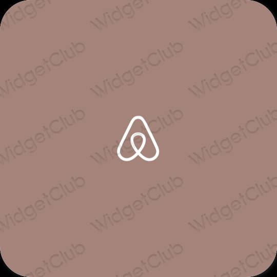 Estetic maro Airbnb pictogramele aplicației