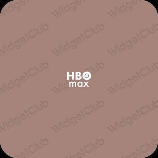 Estetisk brun HBO MAX app ikoner