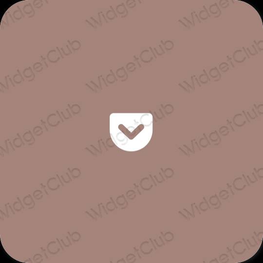 Æstetisk Brun Pocket app ikoner
