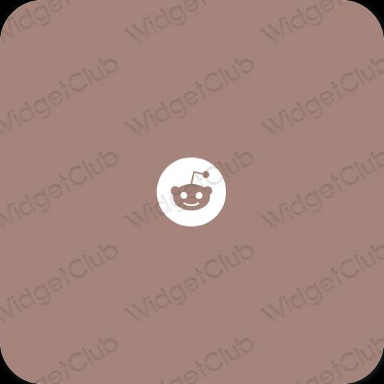 Estetisk brun Reddit app ikoner