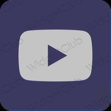 Icônes d'application Youtube esthétiques