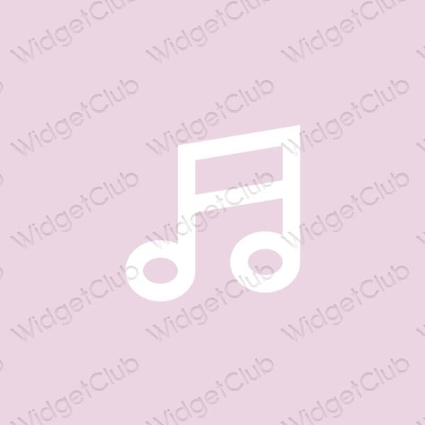 Estetik ungu Music ikon aplikasi
