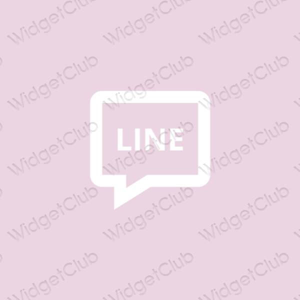 Stijlvol paars LINE app-pictogrammen