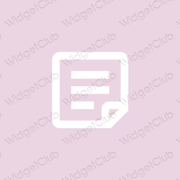 Estetické Fialová Notes ikony aplikácií