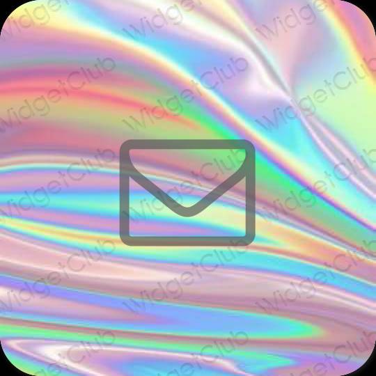 Estético roxo Mail ícones de aplicativos