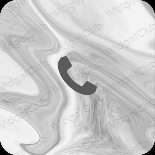 Estético cinzento Phone ícones de aplicativos