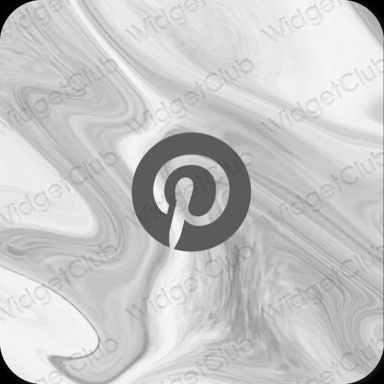 Ästhetisch grau Pinterest App-Symbole