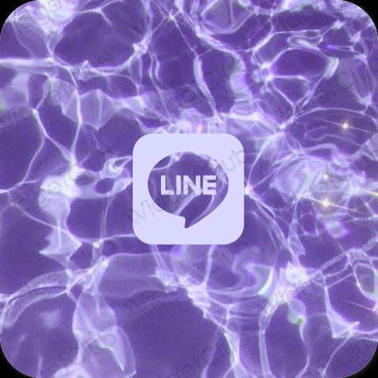 Estetico blu pastello LINE icone dell'app