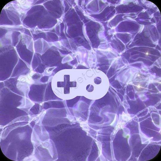 Estetsko pastelno modra Game ikone aplikacij