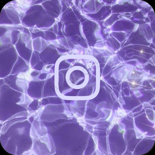 زیبایی شناسی آبی پاستلی Instagram آیکون های برنامه