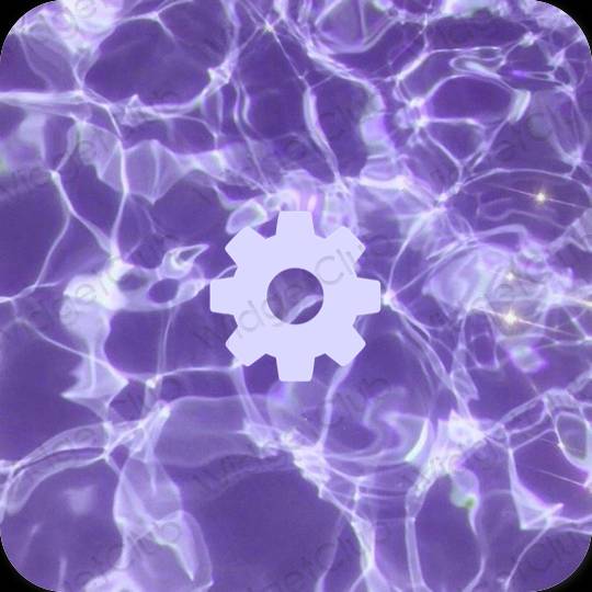 审美的 紫色的 Settings 应用程序图标