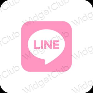 Icônes d'application LINE esthétiques