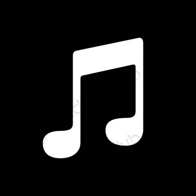เกี่ยวกับความงาม สีดำ Apple Music ไอคอนแอพ