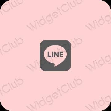 Estetisk rosa LINE app ikoner
