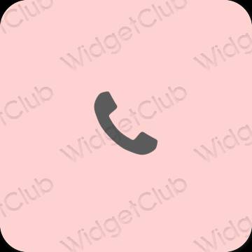 Esztétika rózsaszín Phone alkalmazás ikonok