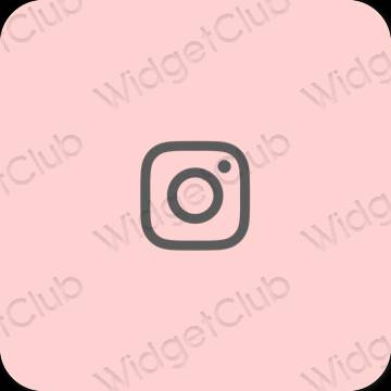 Æstetisk lyserød Instagram app ikoner