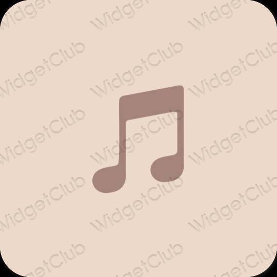 Aesthetic beige Music app icons