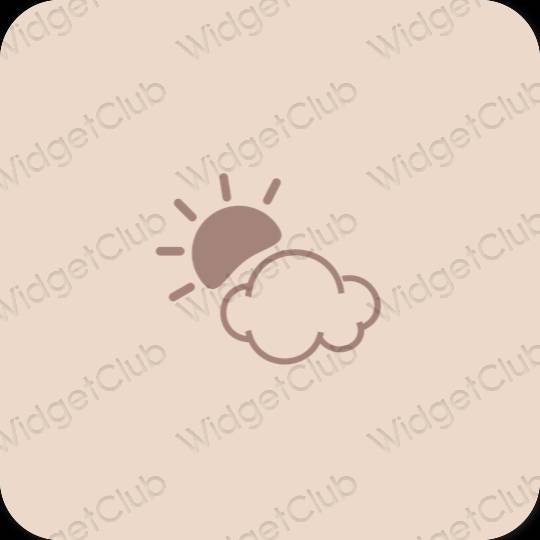 Estetski bež Weather ikone aplikacija