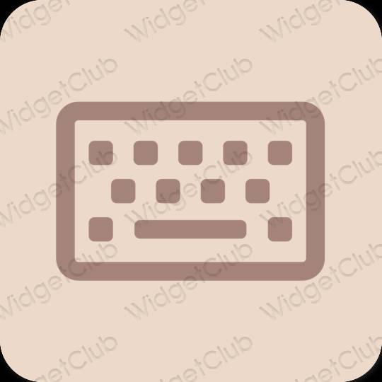 Estetico beige Simeji icone dell'app