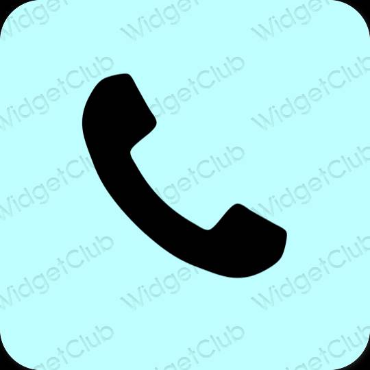 Esthétique bleu pastel Phone icônes d'application
