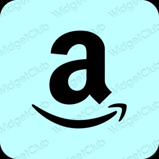 Thẩm mỹ màu xanh pastel Amazon biểu tượng ứng dụng