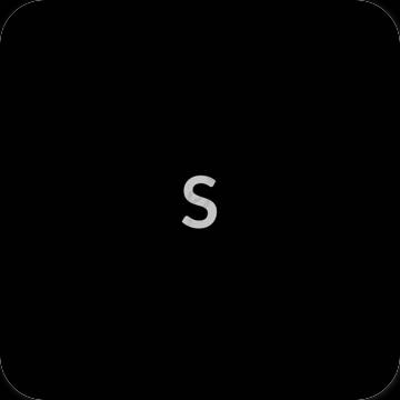 Ästhetisch Schwarz SHEIN App-Symbole