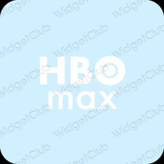 Estetický pastelově modrá HBO MAX ikony aplikací
