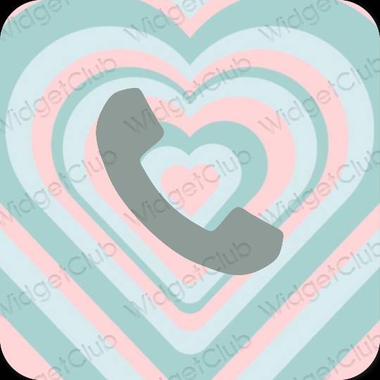 Estético azul pastel Phone ícones de aplicativos