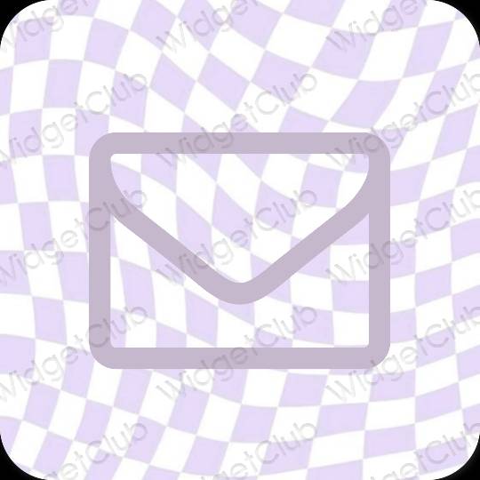 эстетический пурпурный Mail значки приложений