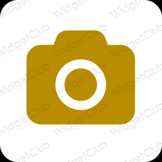 Estetisk orange Camera app ikoner